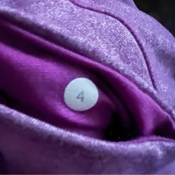 LULULEMON Purple Speckled Crop Leggings Size 4 - Picture 2 of 6